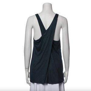 HELMUT LANG NWOT CRISS CROSS GREEN TANK TOP SZ M